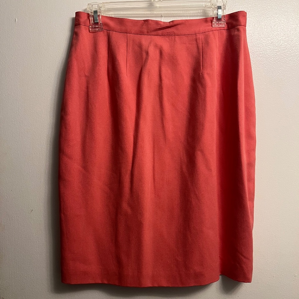 Chelsea Campbell Pink Linen Pencil Skirt Petite 12